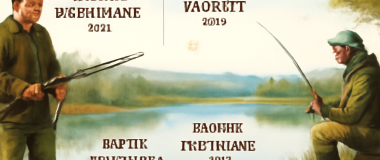 Desen digital detaliat cu un peisaj montan la apus, cu un lac reflectând culorile cerului, pădure de pini în prim-plan și un cer în degrade de portocaliu și violet.